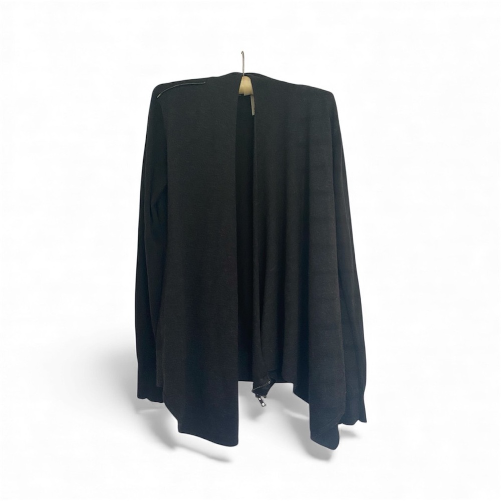Allsaints Drina draped front cardigan  Black Charcoal